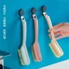 The new household soft-bristled shoe brush is a perfect cleaning and laundry tool that won't damage shoes. It is a multi-functional long-handled plastic laundry brush details Picture